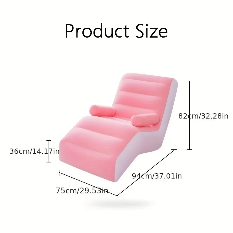 Inflatable Lazy Sofa Flocking  - Kids Outdoor Chair Plastic ulasan dan harga