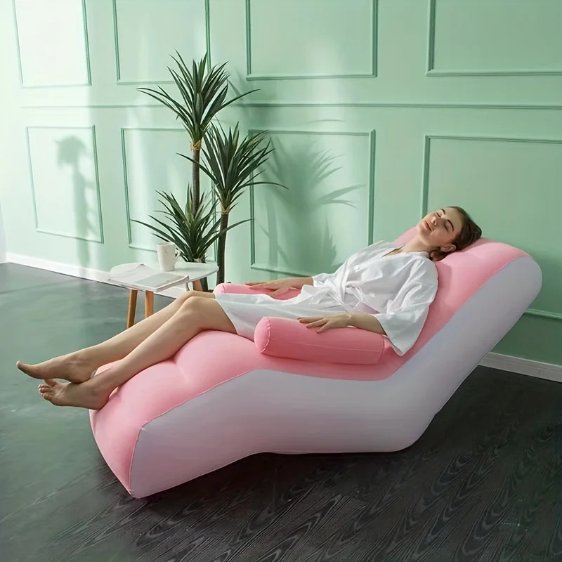 Inflatable Lazy Sofa Flocking  - Kids Outdoor Chair Plastic ulasan dan harga